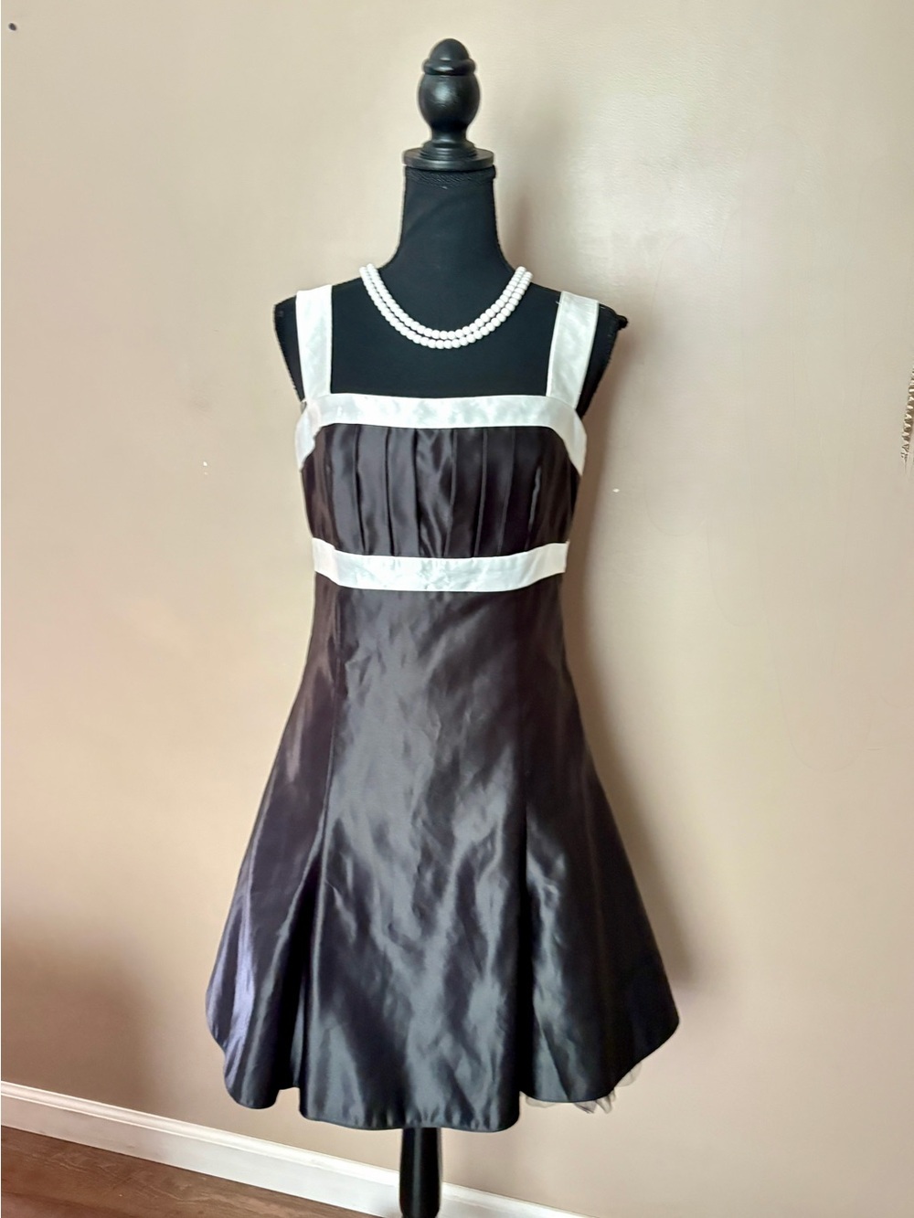 Jessica McClintock for Gunne Sax vintage 90s dress black & white hoco party sz 9